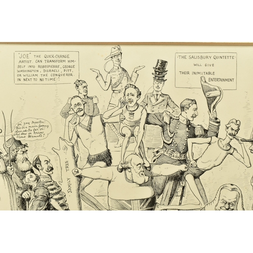 324 - EDWARD TENNYSON REED (1860-1933) 'THE SALISBURY QUINTETTE', a political cartoon probably for Punch m... 