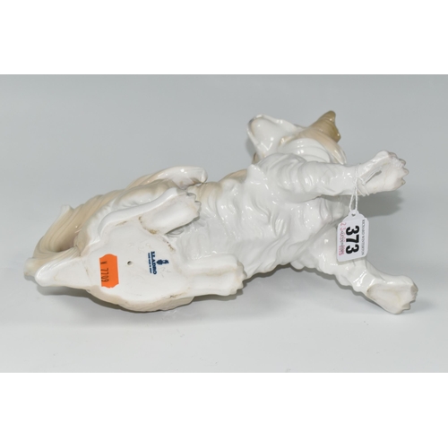 373 - A LLADRO 'PAPILLON' DOG FIGURINE, 4857 by Alfredo Ruiz, issued 1974-1979, height 20cmx length 28cm (... 