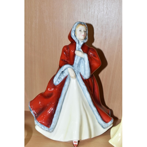 401 - FIVE ROYAL DOULTON FIGURINES, comprising Nicola HN2839, Rachel HN2936, Lesley HN2410, Fair Lady HN21... 