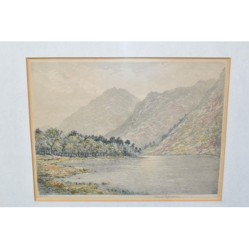 435 - CLAUDE H. ROWBOTHAM (1864-1949) FOUR SIGNED AQUATINT ETCHINGS, comprising 'Lock Eck' and 'Glencoe' S... 