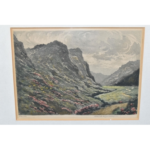 435 - CLAUDE H. ROWBOTHAM (1864-1949) FOUR SIGNED AQUATINT ETCHINGS, comprising 'Lock Eck' and 'Glencoe' S... 