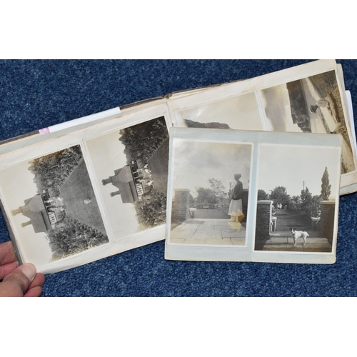 491 - AN EARLY TWENTIETH CENTURY PHOTOGRAPH ALBUM, containing 110 social, domestic and military photograph... 