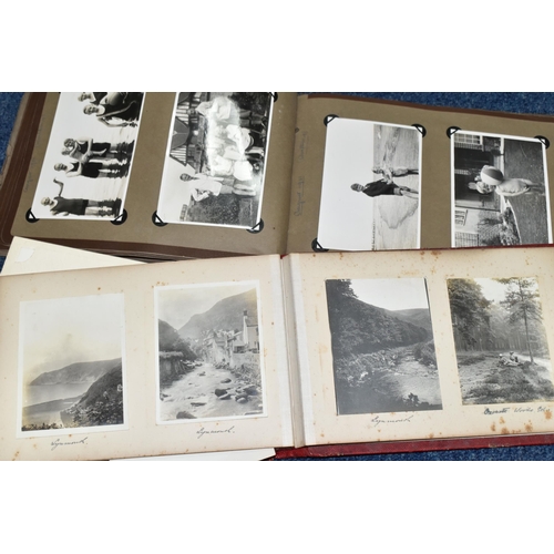 493 - EARLY TWENTIETH CENTURY EPHEMERA, one box comprising two albums of social and domestic photographs f... 