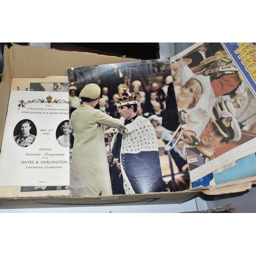 498 - A BOX OF  COMMEMORATIVE NEWSPAPERS, MAGAZINES AND SIMILAR EPHEMERA, to include Life magazine 'To the... 