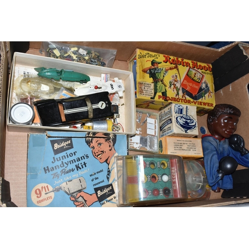 506 - A QUANTITY OF ASSORTED TOYS, to include Welsotoys plastic Esso Garage construction kit, assorted inc... 