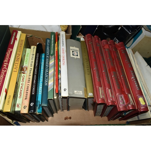 534 - FIVE BOXES OF BOOKS & EPHEMERA to include approximately 110 miscellaneous book titles in hardback an... 