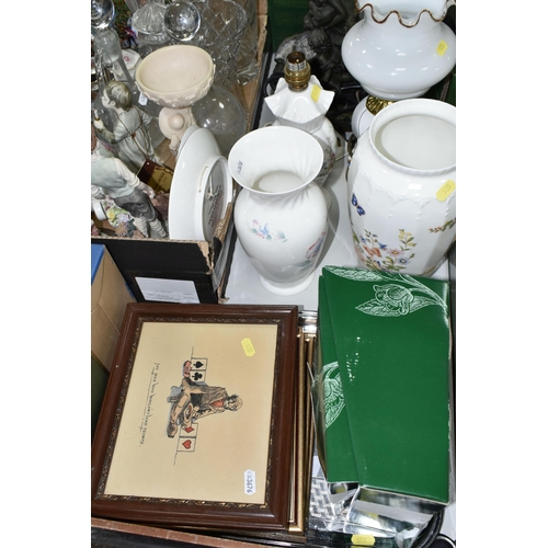 535 - A BOX AND LOOSE CERAMICS, GLASS, PICTURES AND SUNDRY ITEMS, to include a boxed Mason's Liberty 'Iant... 