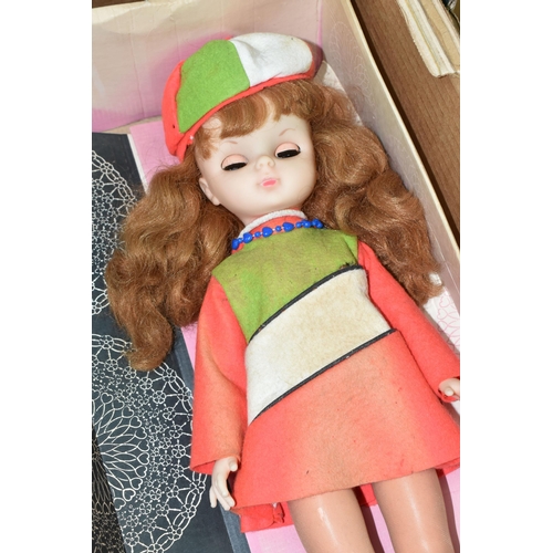 538 - A BOXED 1960'S ROSEBUD LITTLE MISS WORLD DOLL, Cat. No. 4G-01, appears complete and looks to have ha... 