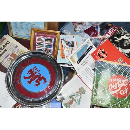 552 - A BOX AND LOOSE ASTON VILLA FC EPHEMERA to include a 'Proud History Bright Future' Pack including DV... 