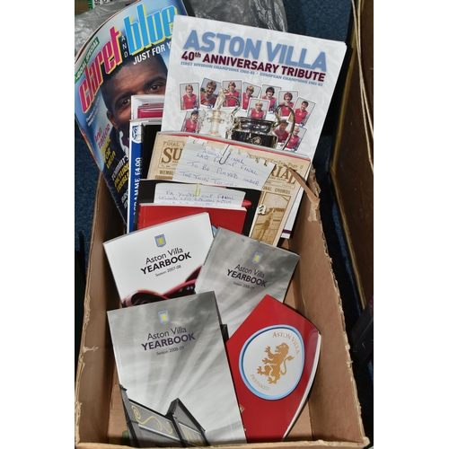 552 - A BOX AND LOOSE ASTON VILLA FC EPHEMERA to include a 'Proud History Bright Future' Pack including DV... 