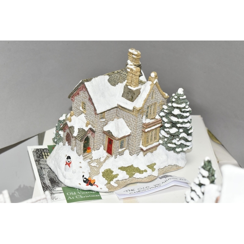 556 - SEVEN BOXED LILLIPUT LANE CHRISTMAS SPECIAL EDITION SCULPTURES, comprising Deer Park Hall 1988 (no d... 