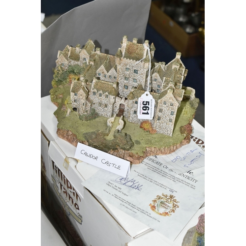 561 - TWO BOXED LIMITED EDITION LILLIPUT LANE SCULPTURES, comprising Cawdor Castle no 165/3000, with certi... 