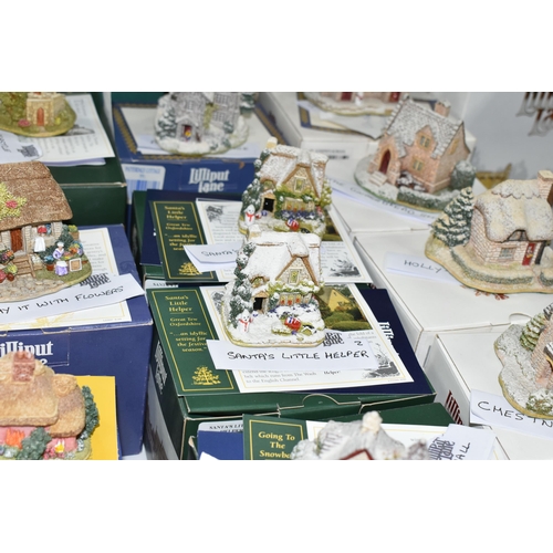 565 - NINETEEN BOXED LILLIPUT LANE SCULPTURES FROM VARIOUS COLLECTIONS, comprising ten from British Collec... 