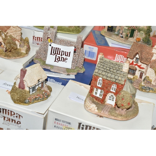 567 - TWENTY ONE BOXED LILLIPUT LANE SCULPTURES FROM THE NORTH COLLECTION, comprising Rydal View, Ship Inn... 