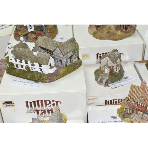 567 - TWENTY ONE BOXED LILLIPUT LANE SCULPTURES FROM THE NORTH COLLECTION, comprising Rydal View, Ship Inn... 