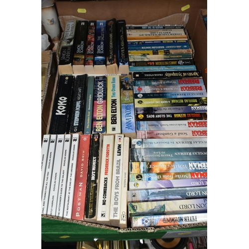 580 - FIVE BOXES OF BOOKS AND MAGAZINES containing approximately 170 miscellaneous book titles in hardback... 