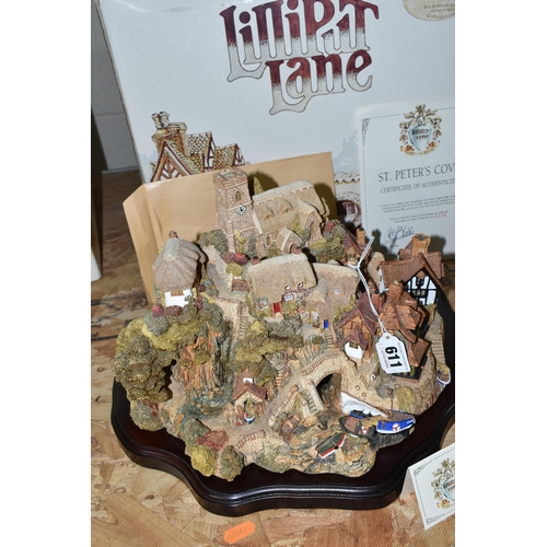 611 - A LARGE BOXED LIMITED EDITION LILLIPUT LANE SCULPTURE, St Peters Cove, no 2374/3000, with certificat... 