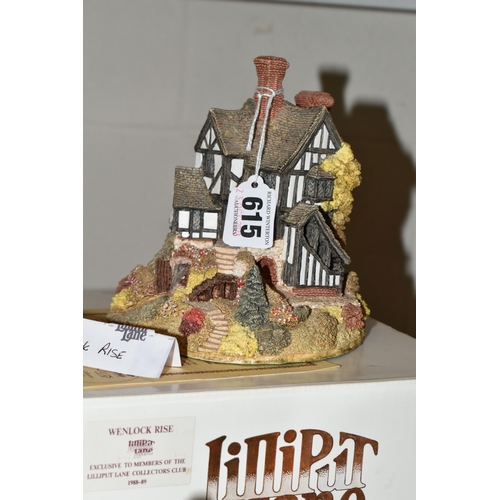 615 - SIXTEEN BOXED LILLIPUT LANE SCULPTURES FROM COLLECTORS CLUB AND SYMBOL OF MEMBERSHIP, comprising fiv... 