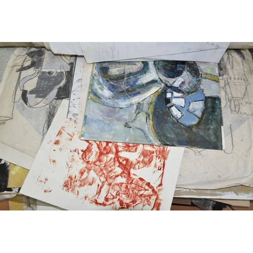 635 - FROM THE STUDIO OF HELEN GREENFIELD (BRITISH 20TH CENTURY) WORKS ON PAPER, several hundred works on ... 