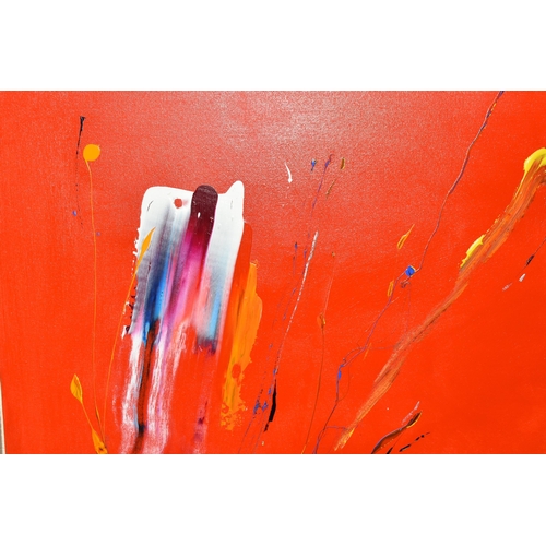 636 - MATTHEW BOURNE (BRITISH CONTEMPORARY) 'DUAL PLEASURE', a colourful abstract study, signed, titled an... 