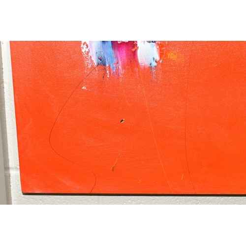 636 - MATTHEW BOURNE (BRITISH CONTEMPORARY) 'DUAL PLEASURE', a colourful abstract study, signed, titled an... 