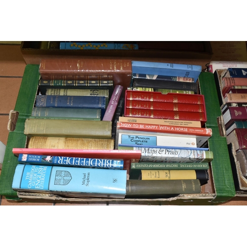 644 - SIX BOXES OF BOOKS, approximately one hundred and fifty books to include antiquarian and vintage tit... 