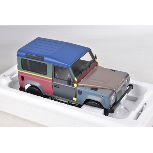 13 - A BOXED ALMOST REAL PAUL SMITH + LAND ROVER DEFENDER 90 2015 1:18 SCALE DIECAST MODEL VEHICLE, numbe... 