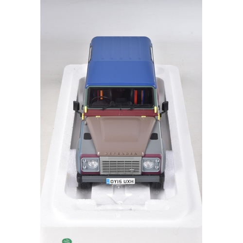 13 - A BOXED ALMOST REAL PAUL SMITH + LAND ROVER DEFENDER 90 2015 1:18 SCALE DIECAST MODEL VEHICLE, numbe... 