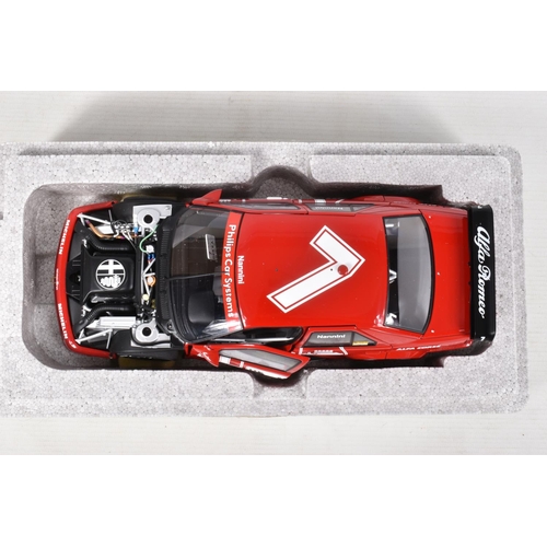 17 - A BOXED AUTOART SIGNATURE MODEL ALFA ROMEO 155 V6, 1:18 scale, DTM Winner 1993 Nannini #7, numbered ... 