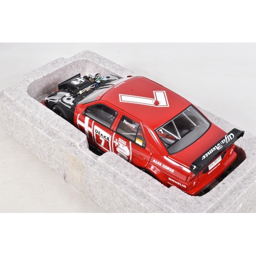 17 - A BOXED AUTOART SIGNATURE MODEL ALFA ROMEO 155 V6, 1:18 scale, DTM Winner 1993 Nannini #7, numbered ... 