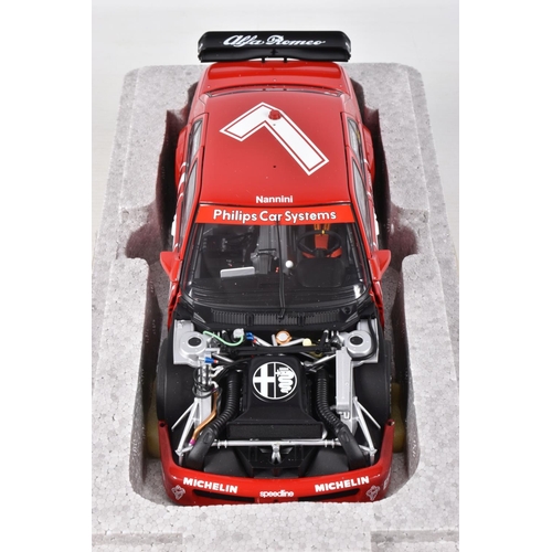 17 - A BOXED AUTOART SIGNATURE MODEL ALFA ROMEO 155 V6, 1:18 scale, DTM Winner 1993 Nannini #7, numbered ... 