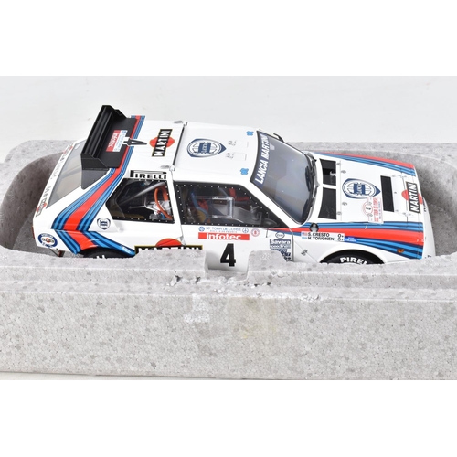 18 - A BOXED AUTOART SIGNATURE MODEL LANCIA DELTA S4, 1:18 scale, Tour De Corse 1986, Toivonen-Cresto #4,... 