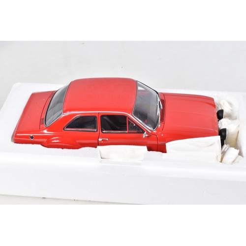 21 - A BOXED MINICHAMPS FORD ESCORT I RS 1600 'AVO' 1970 1:18 SCALE MODEL VEHICLE, numbered 100 688101, r... 