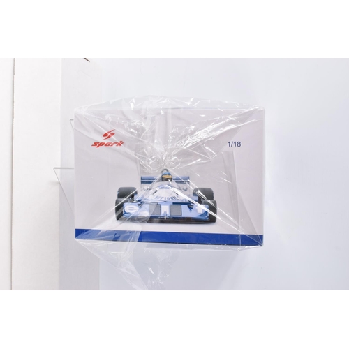 23 - A SEALED SPARK TYRRELL P34 6TH ITALIAN GP 1977 RONNIE PETERSON 1:18 SCALE RACE CAR, numbered 18S573,... 