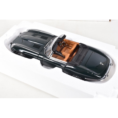 34 - A BOXED AUTOART MILLENIUM JAGUAR E-TYPE ROADSTER SERIES III V12 1:18 SCALE MODEL, numbered 73522, in... 