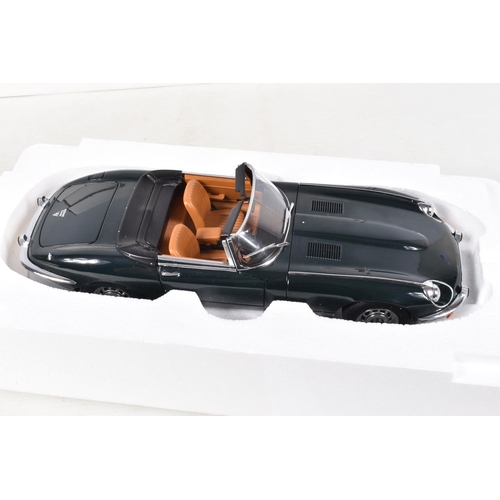 34 - A BOXED AUTOART MILLENIUM JAGUAR E-TYPE ROADSTER SERIES III V12 1:18 SCALE MODEL, numbered 73522, in... 