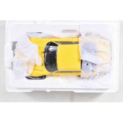 36 - A BOXED KYOSHO ALPINE RENAULT A110 1600S 1:18 SCALE MODEL, numbered 08484Y, in yellow, appears brand... 