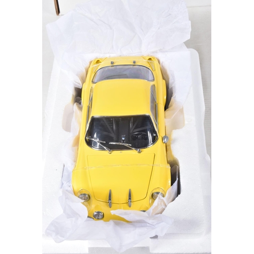 36 - A BOXED KYOSHO ALPINE RENAULT A110 1600S 1:18 SCALE MODEL, numbered 08484Y, in yellow, appears brand... 