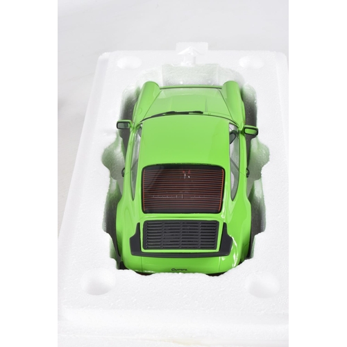 37 - A LIMITED EDITION BOXED GT SPIRIT PORSCHE CARRERA 911 3.2 1:18 SCALE MODEL, numbered GT740, in lime ... 