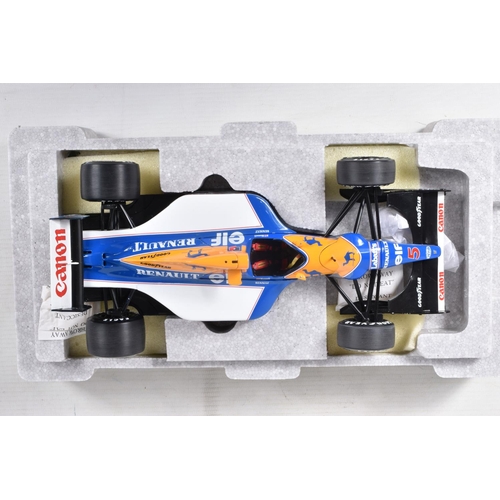 38 - A BOXED EXOTO GRAND PRIX CLASSICS WILLIAMS-RENAULT FW14B NIGEL MANSELL 1992 1:18 SCALED MODEL RACECA... 