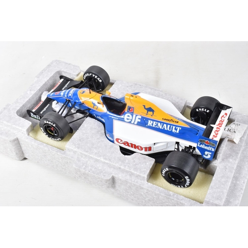 38 - A BOXED EXOTO GRAND PRIX CLASSICS WILLIAMS-RENAULT FW14B NIGEL MANSELL 1992 1:18 SCALED MODEL RACECA... 