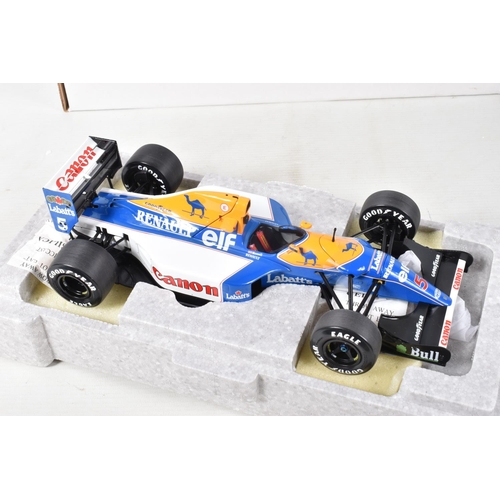 38 - A BOXED EXOTO GRAND PRIX CLASSICS WILLIAMS-RENAULT FW14B NIGEL MANSELL 1992 1:18 SCALED MODEL RACECA... 