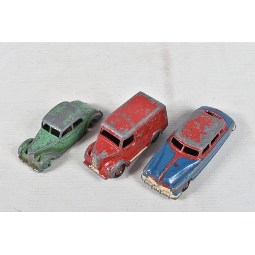 40 - A QUANTITY OF UNBOXED AND ASSORTED PLAYWORN DIECAST AND PLASTIC VEHICLES, to include Dinky Toys Rile... 