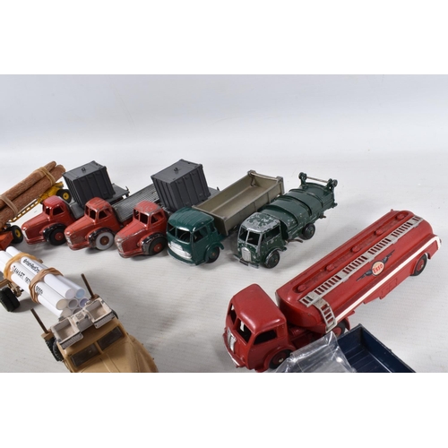 42 - A QUANTITY OF UNBOXED AND ASSORTED PLAYWORN FRENCH DINKY TOYS LORRIES AND TRUCKS, to include Panhard... 