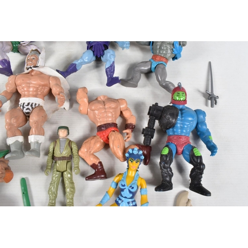 43 - A QUANTITY OF ASSORTED LOOSE 1980'S ACTION FIGURES, to include Mattel Masters of the Universe He-Man... 