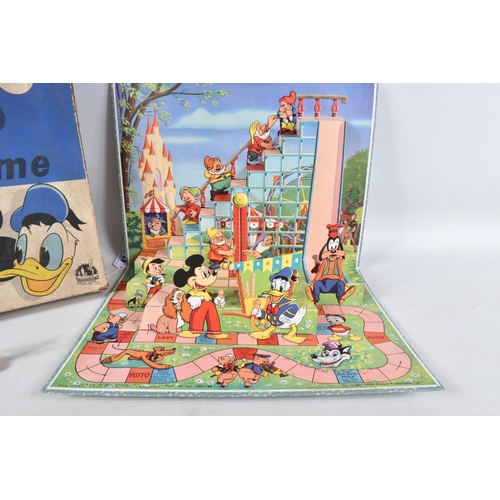 47 - A BOXED CHAD VALLEY DISNEYLAND POP-UP RACE GAME, c.1950's, missing dice but otherwise appears comple... 