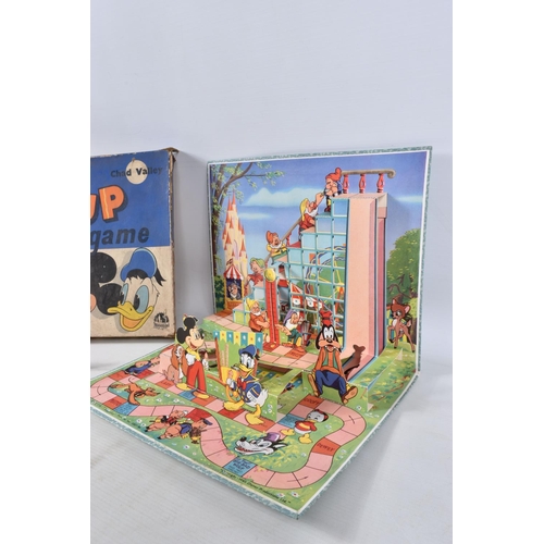 47 - A BOXED CHAD VALLEY DISNEYLAND POP-UP RACE GAME, c.1950's, missing dice but otherwise appears comple... 