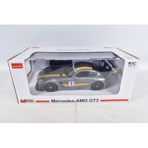 48 - A BOXED RASTAR MONDO MOTORS RADIO CONTROL MERCEDES-AMG GT3 RACING CAR, 1/14 scale, not tested but ap... 