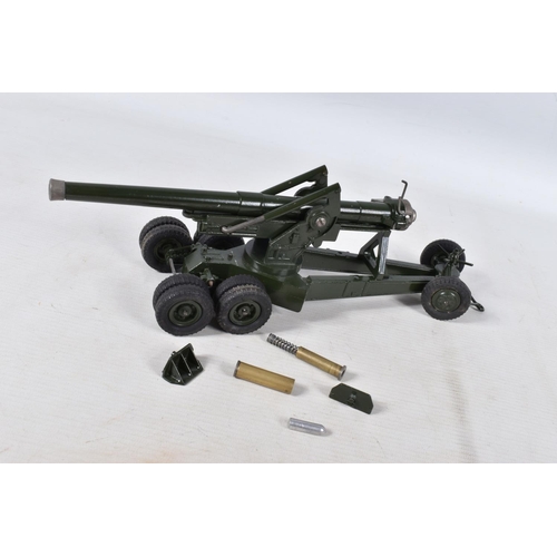 51 - A BOXED BRITAINS 155MM GUN, No.2064, appears complete with six Shells, Shell Case, Loader, Barrel Tr... 