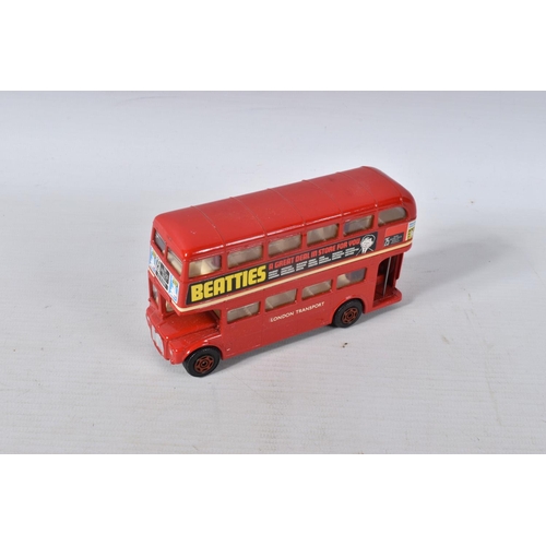 52 - A QUANTITY OF UNBOXED AND ASSORTED PLAYWORN DIECAST VEHICLES, to include a Metosul Leyland Atlantean... 